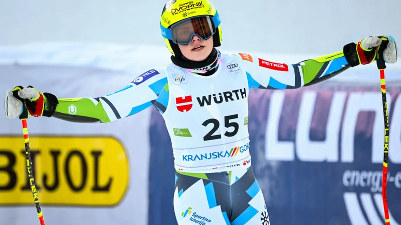 Neja Dvornik se je odrezala z lepim veleslalomskim nastopom. FOTO: Jure Makovec/AFP