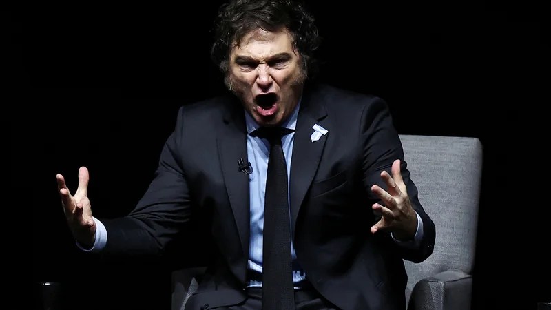 Javier Milei je že eno leto na čelu Argentine. FOTO: Agustin Marcarian/Reuters