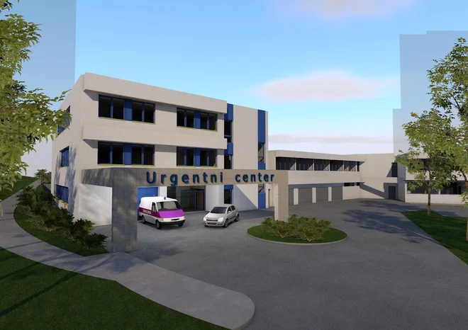 Tako bo videti satelitski urgentni center v Črnomlju. Računalniški prikaz: Občina Črnomelj