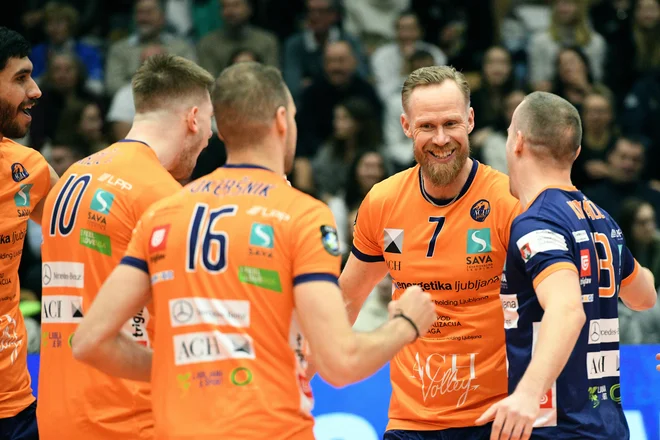 Odbojkarji ACH Volleyja so se z zmago uvrstili v pokal Cev. Foto Aleš Oblak