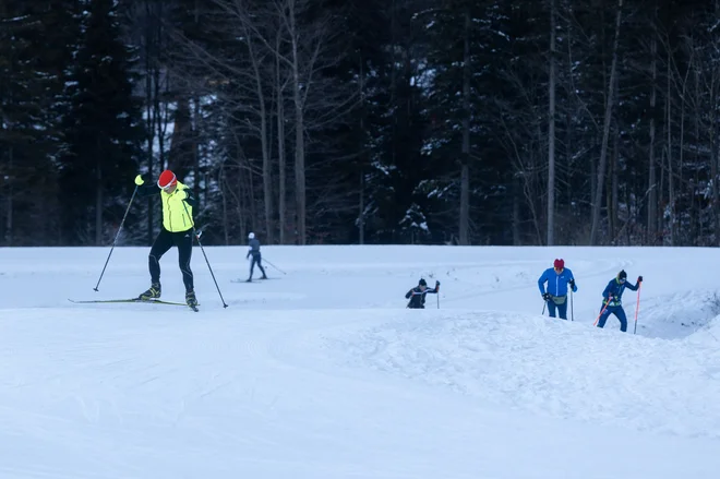 Nesoglasja se vlečejo štiri leta, med obema stranema pa so se znašli smučarski tekači rekreativci, ki bi želeli z eno vstopnico uporabljati obe progi. FOTO: Voranc Vogel/Delo