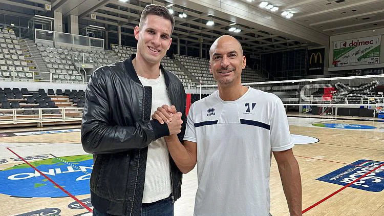 Jan Kozamernik in Fabio Soli zdaj sodelujeta v klubu Trentino, v prihodnje pa bosta tudi v slovenski reprezentanci. Foto Trentino Volley
