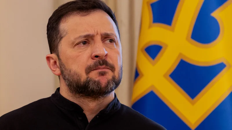 Zelenski je Trumpove besede, da ga podpirajo le še štirje odstotki Ukrajincev, označil za dezinformacijo. FOTO: Tetiana Dzhafarova/AFP