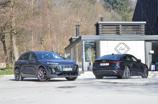Nova električna predstavnika Audija sta Q6 e-tron in A6 e-tron. FOTO: Gašper Boncelj