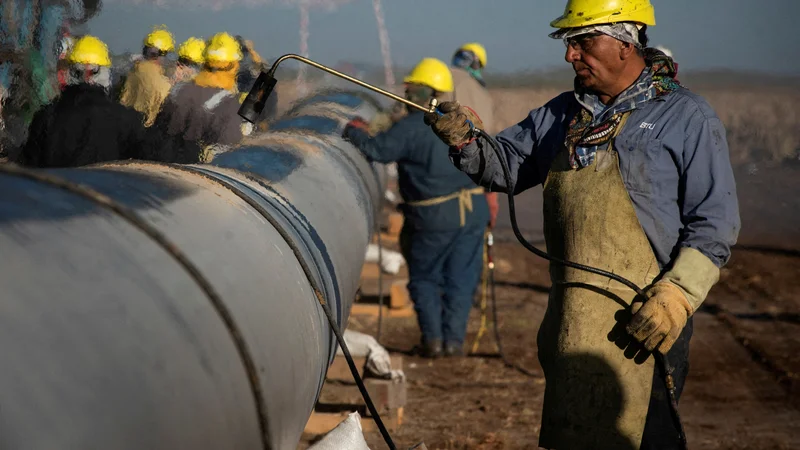 Argentinci so začeli črpati nafto iz črpališča v Vace Muerti pred približno desetimi leti. Lani pa je Argentina prvič po 14 letih izvozila več energentov, kot jih je uvozila. FOTO: Martin Cossarin/Reuters