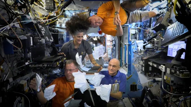 Astronavti na ISS FOTO: Nasa/Reuters