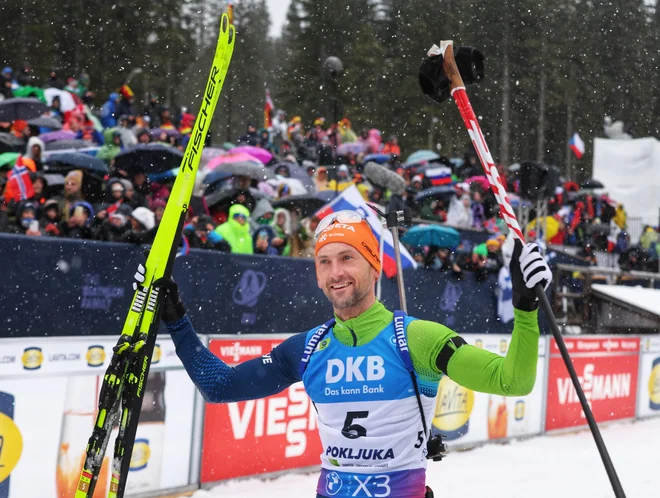 Veselju našega asa ni bilo konca. FOTO: Matej Družnik/Delo