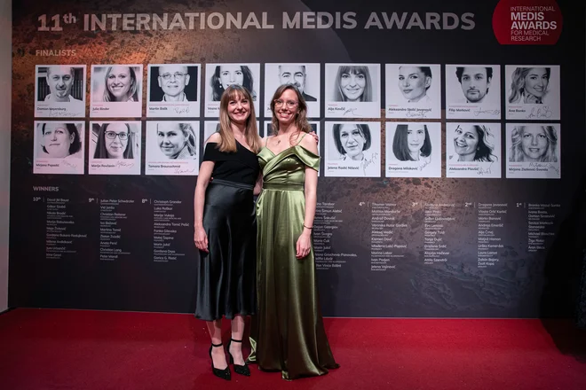 Slovenski finalistki International Medis Awards Alja Kavčič (levo) in Vesna Marija van Midden FOTO: Katja Kodba