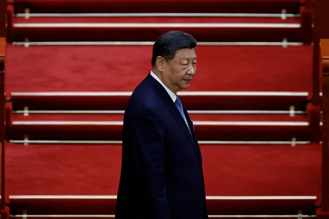 Xi Jinping se je udeležil vrha leta 2022, ki je zaradi pandemije potekal prek videopovezave. FOTO: Tingshu Wang/Reuters