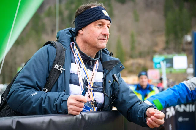 Direktor tekmovanj v svetovnem pokalu Sandro Pertile si lepšega konca sezone ni mogel zamislit. FOTO: Jure Makovec/AFP