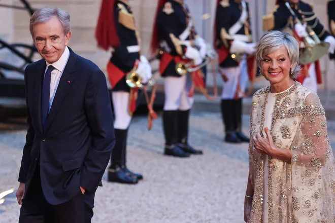 Najbogatejši Evropejec Bernard Arnault (na fotografiji z ženo Hélène Mercier) je stalnica na lestvici najbogatejših, FOTO: Shutterstock