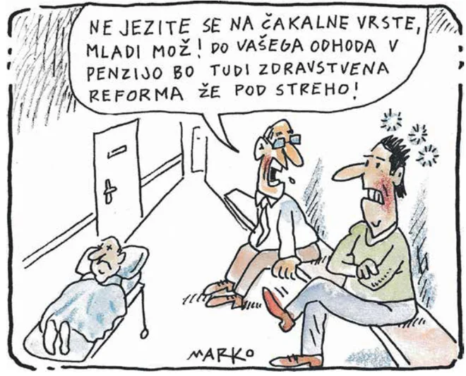 Dobro nam gre. KARIKATURA: Marko Kočevar