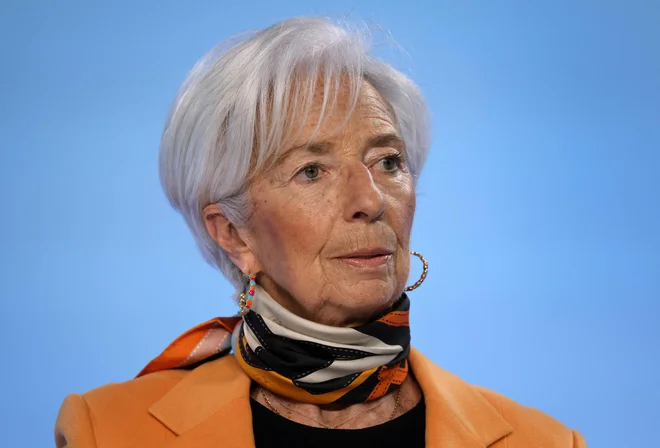 Predsednica Evropske centralne banke Christine Lagarde je posvarila pred posledicami ameriških kazenskih carin. FOTO: Daniel Roland/AFP