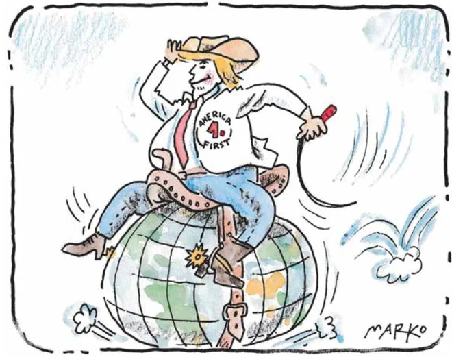 Kavboj. KARIKATURA: Marko Kočevar