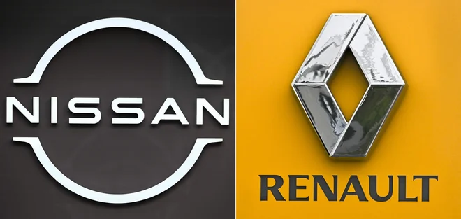 Renault in Nissan sta kapitalsko vse manj povezana, a skupne avtomobilske projekte imata – twingo bo dobil sorodnika z Nissanovo značko. FOTO: Kazuhiro Nogi/AFP