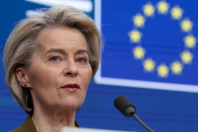 Predsednica evropske komisije Ursula von der Leyen. FOTO: Yves Herman/Reuters