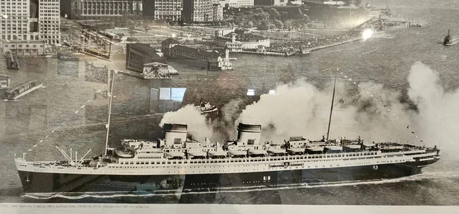 Rex je leta 1933 zaplul v New York in osvojil modri trak kot najhitrejša čezatlantska ladja. Foto arhiv Marjana Kralja