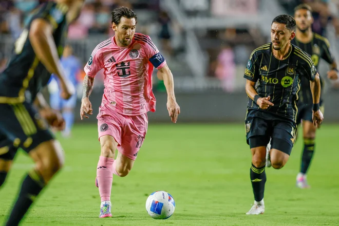 Lionel Messi je z Interjem iz Miamija izločil LAFC v pokalu prvakov Concacaf. FOTO: Chris Arjoon/AFP