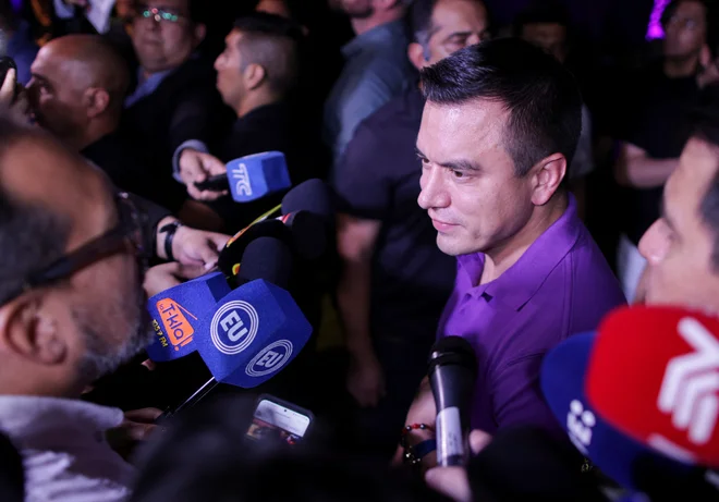 Novi stari ekvadorski predsednik Daniel Noboa bo tudi v drugem mandatu pred zahtevnimi izzivi. FOTO: David Diaz Arcos/Reuters