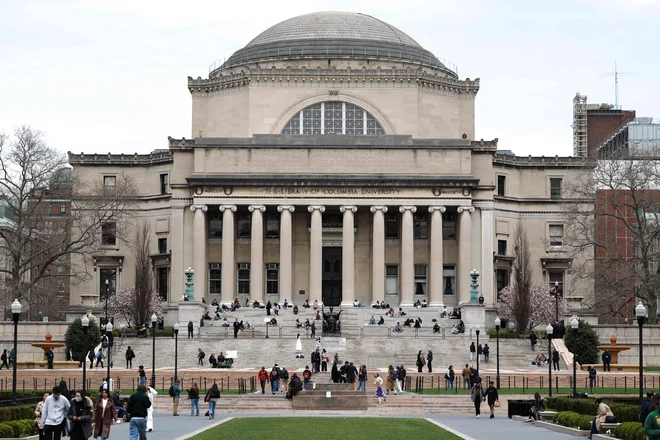 Newyorška univerza Columbia je tarča ukrepov Trumpove administracije. FOTO: Charly Triballeau/AFP