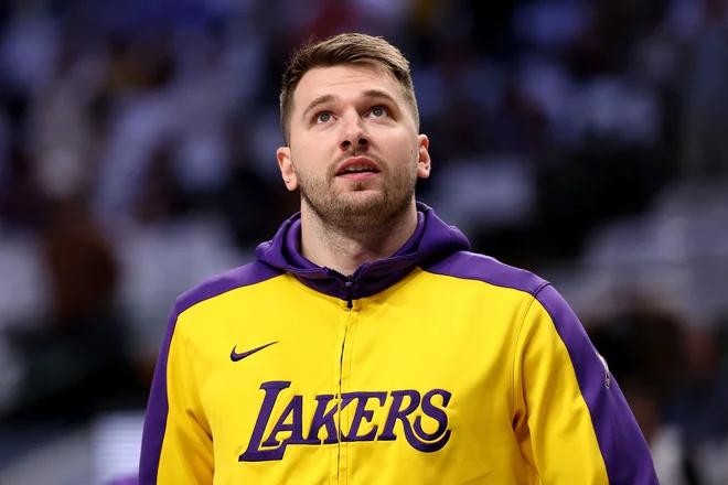 Luka Dončić se že zelo veseli začetka končnice v ligi NBA. FOTO: Sam Hodde/AFP