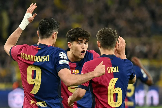 Barcelona se je prebila v polfinale. FOTO: Ina Fassbender/AFP