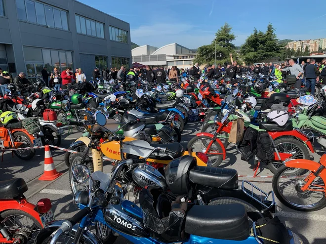 The factory is gone, and Tomos moped lovers still meet every year. Photo: Iztok Vidmar

 