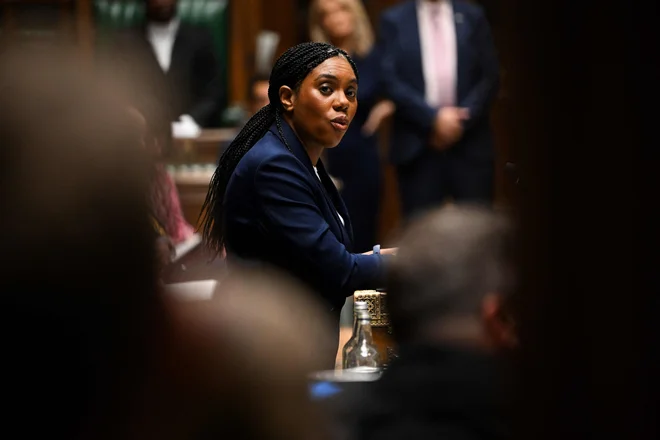 The head of the opposition Kema Badenoch also responded to the partial results, saying that a bad result of the conservative party was expected in the elections. Photo: AFP