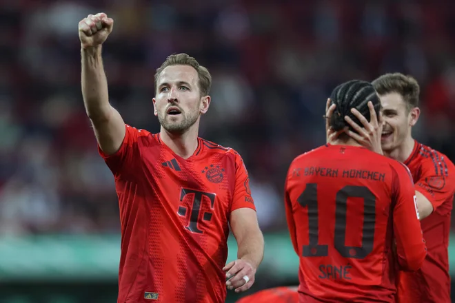 Harry Kane je najboljši strelec v Nemčiji. FOTO: Alexandra Beier /AFP
