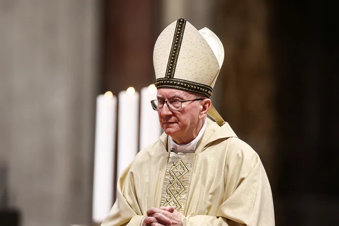 Kardinal Pietro Parolin je bil v preteklosti oster nasprotnik istospolnih porok, ki jih je označil za »poraz človeštva.« FOTO: Yara Nardi/Reuters