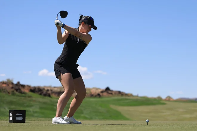 Ana Belac v tej sezoni elitne turneje LPGA kaže velik napredek v svoji igri. FOTO: Sean M. Haffey/AFP