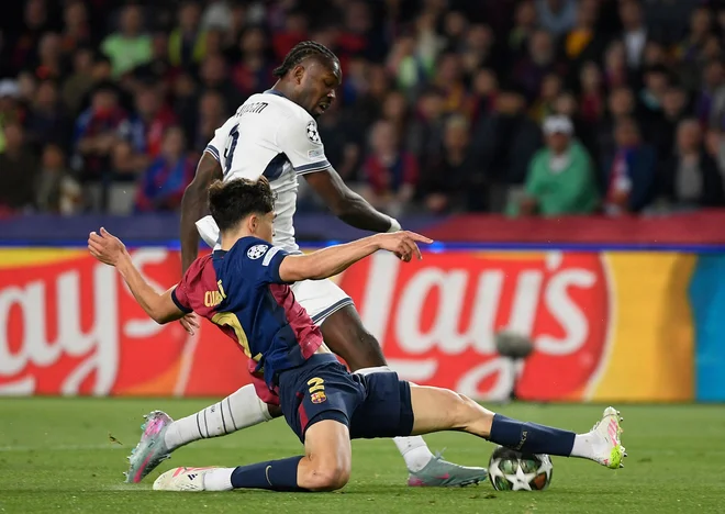 Marcus Thuram je dosegel prvi gol v Barceloni. FOTO: Josep Lago /AFP
