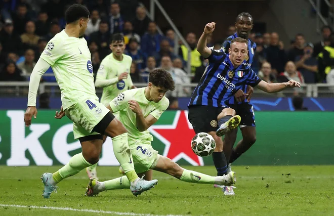 Davide Frattesi je dosegel četrti gol za Inter. FOTO: Alessandro Garofalo/Reuters
