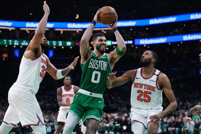 New York Knicks so premagali Boston Celtics z 90:91. FOTO: David Butler/Ii Imagn Images Via Reuters Connect