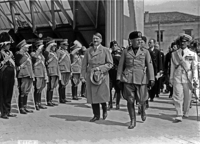 Hitler in Mussolini leta 1934 v Benetkah FOTO: Wikipedia