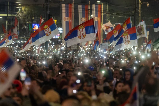 Vprašanje izpolnjevanja političnih meril v primeru Srbije se je zastavilo ob študentskih protestih, ki jo pretresajo zadnje mesece. FOTO: Voranc Vogel