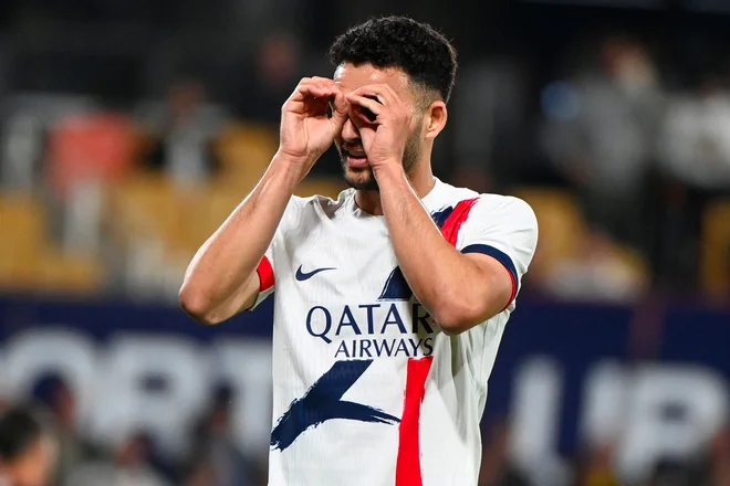 Gonçalo Ramos iz PSG je proti Montpellierju dobro meril, saj je zabil tri gole. FOTO: Sylvain Thomas/AFP