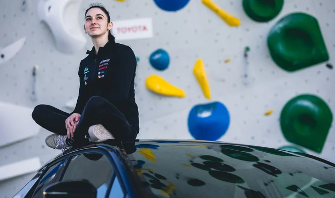 Mia Krampl: "Ni me strah višine, bilo pa me je zelo strah padanja." FOTO: Grega Valančič