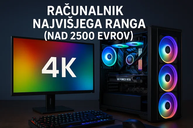 Sestava računalnika za igranje iger na 4k resoluciji. FOTO: Komponentko