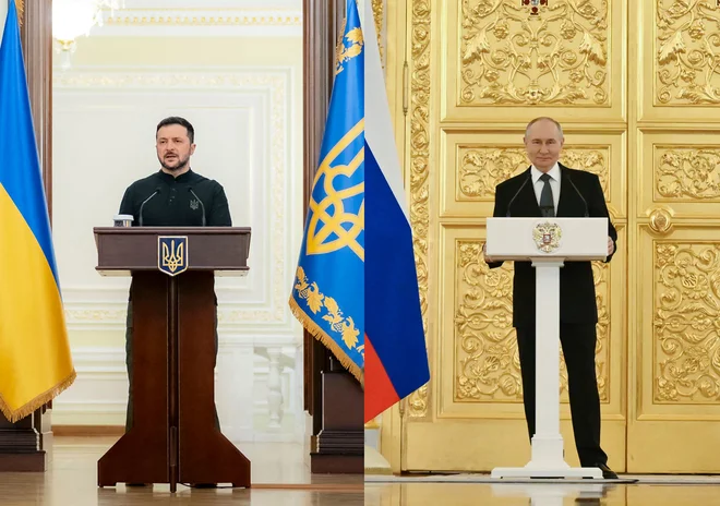 V četrtek naj bi bila v Istanbulu neposredna pogajanja med Rusijo in Ukrajino. Še vedno je uganka, ali se bosta takrat srečala tudi Volodimir Zelenski in Vladimir Putin. FOTO: AFP