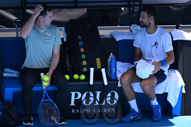 Novak Đoković (desno) in Andy Murray sta bila skupaj le pol leta. FOTO: William West/AFP