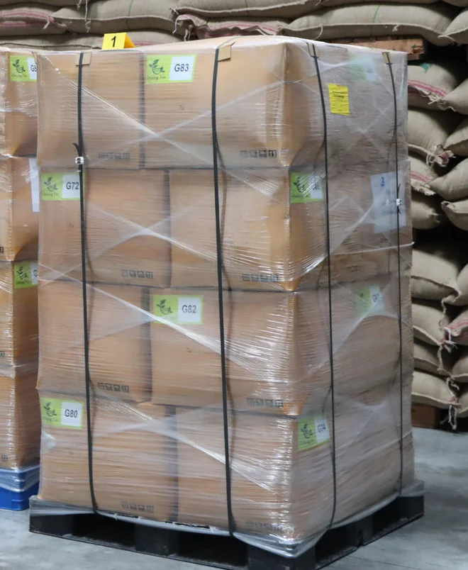 In pallets where tea was supposed to be discovered almost a ton of cannabis