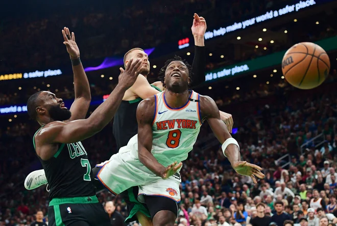 Zelo razpoložen je bil tudi OG Anunoby. FOTO: Bob Dechiara/Reuters