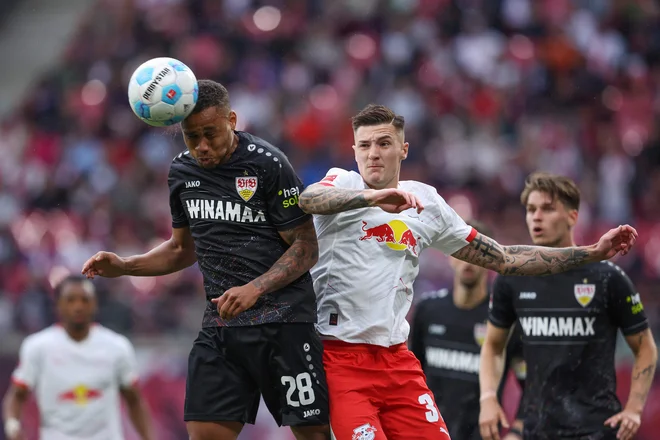 Beni Šeško je dosegel 13 golov v tej sezoni bundeslige. FOTO: Ronny Hartmann/AFP