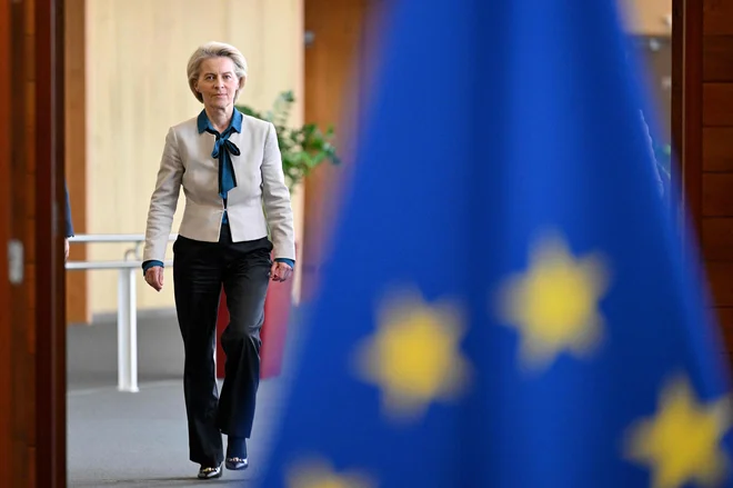 Predsednica evropske komisije si je v drugem mandatu še okrepila položaj v Bruslju. FOTO: Nicolas Tucat/AFP