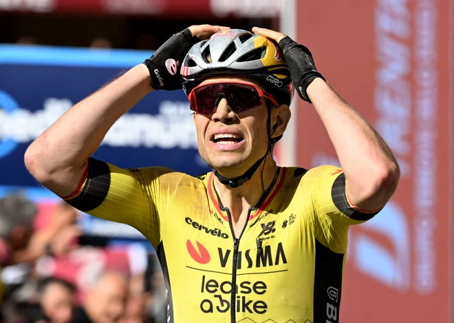 Wout van Aert je unovčil vse svoje izkušnje. FOTO: Jennifer Lorenzini Reuters