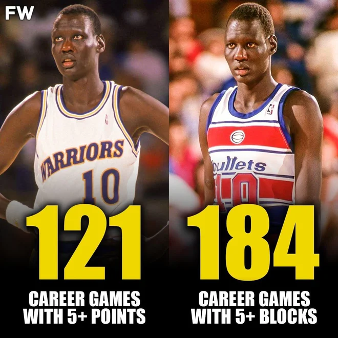 Manute Bol je deset let igral v ligi NBA. FOTO: Facebook