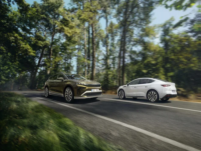 Sorodnika: nova Enyaq in Enyaq Coupé. FOTO: Škoda