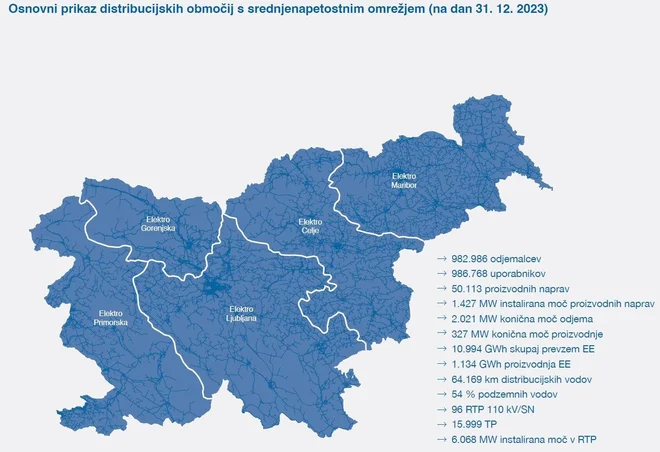 Vir: Razvojni načrt distribucijskega sistema električne energije v RS od leta 2025 do leta 2034. FOTO: Giz Distribucije Električne Energije