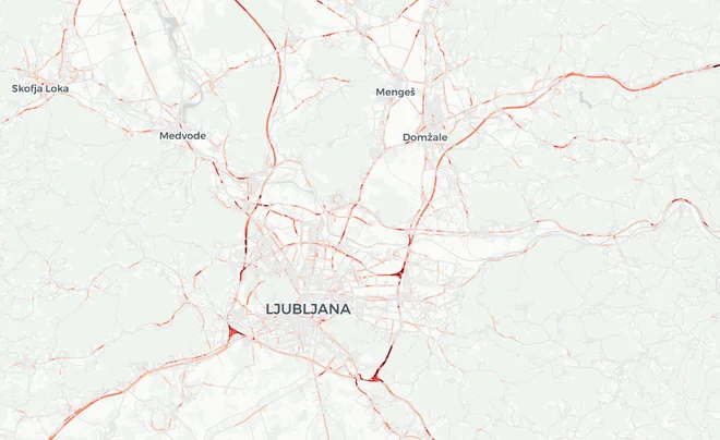 Z uporabo DRAJV zemljevida se lahko raziščejo poti, kjer vozniki najpogosteje prekoračujejo hitrost. FOTO: Arhiv Zavarovalnice Triglav